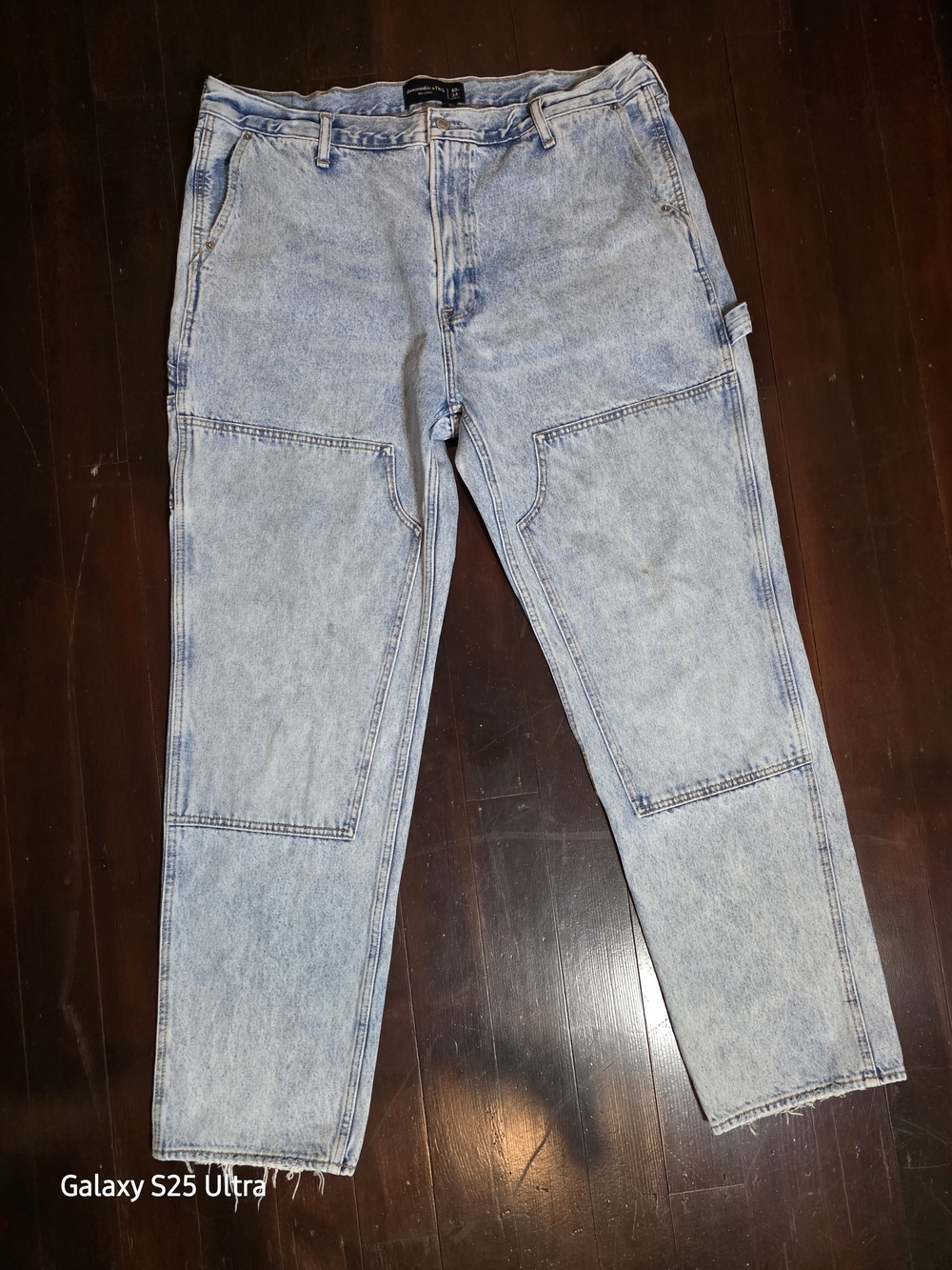 Abercrombie & Fitch 90s Loose Carpenter Jeans Men’s 40x34 Light Wash Baggy Denim